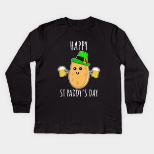 Happy St Paddy's Day Kids Long Sleeve T-Shirt